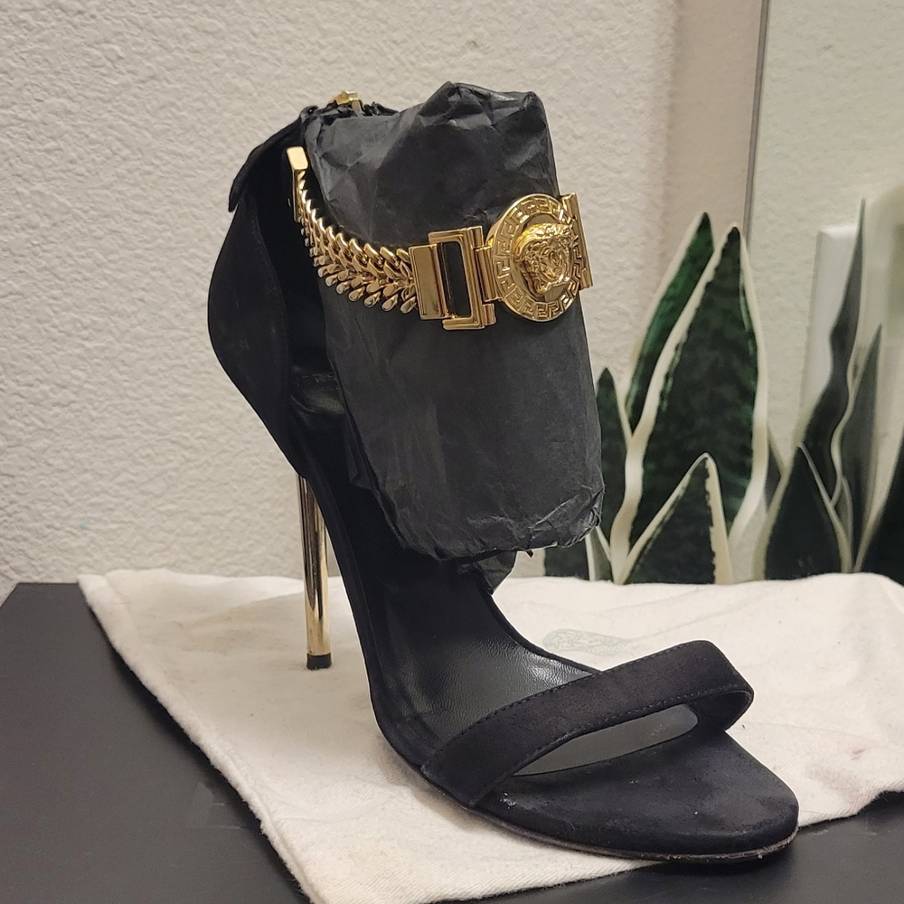 Versace chained heels